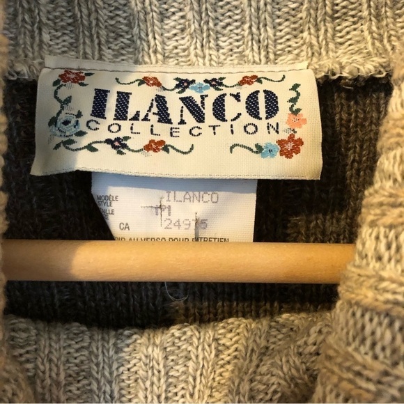 Vintage Wool Cotton Blend Chunky Knit Oversize Turtleneck Sweater Medium - Picture 5 of 8